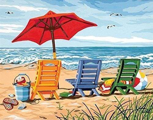 Paint by Numbers - Chairs at the Beach