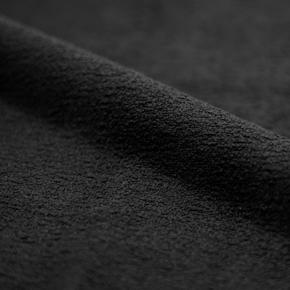 Groom - Lot De 2 Chaises En Tissu Bouclé Noir Et Pieds En Métal