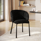 Danaë - Black Textured Fabric Chair
