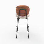 Simone - Conjunto de 2 Sillas Isla Central de Tela Beige
