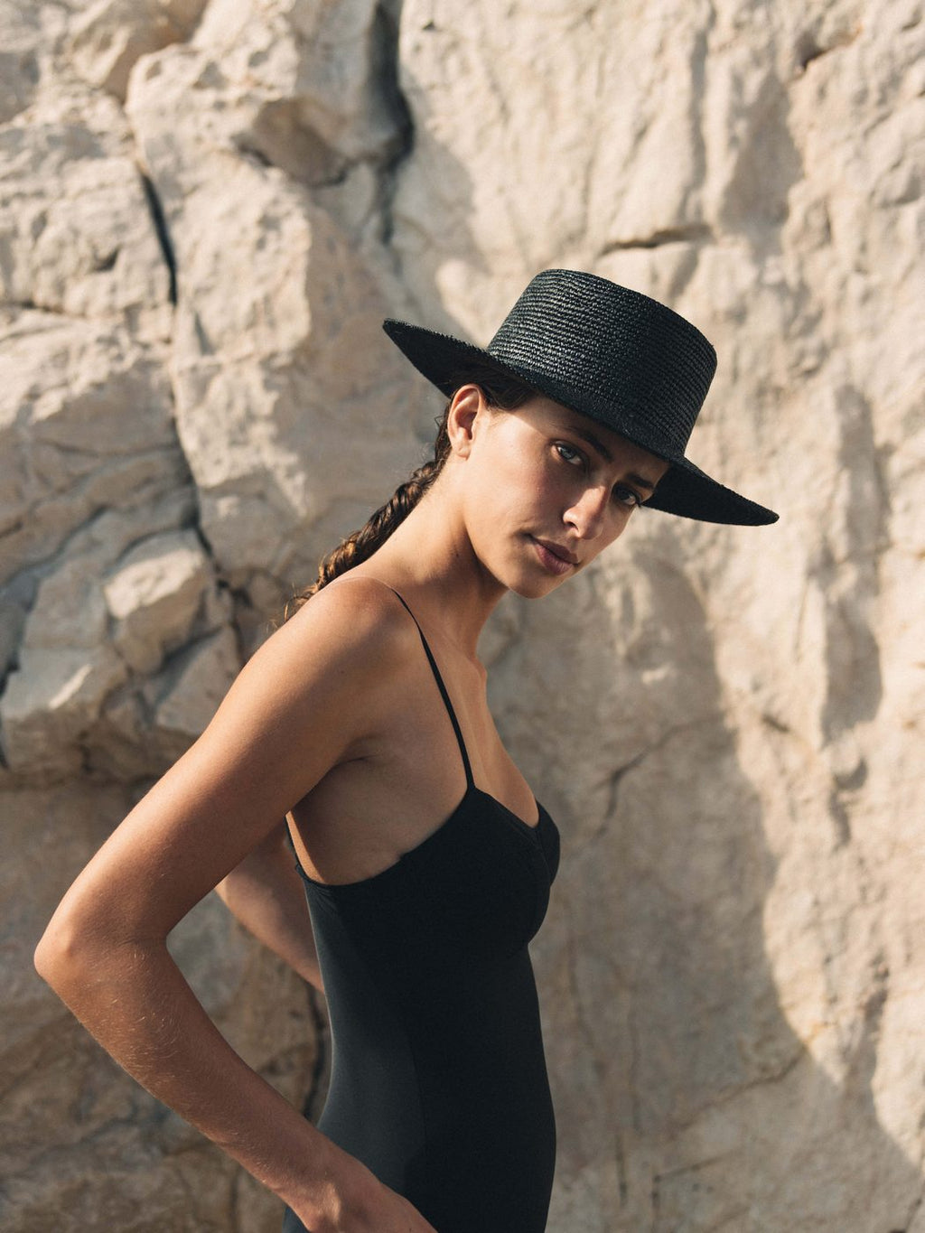 Melisse Straw Hat - Black