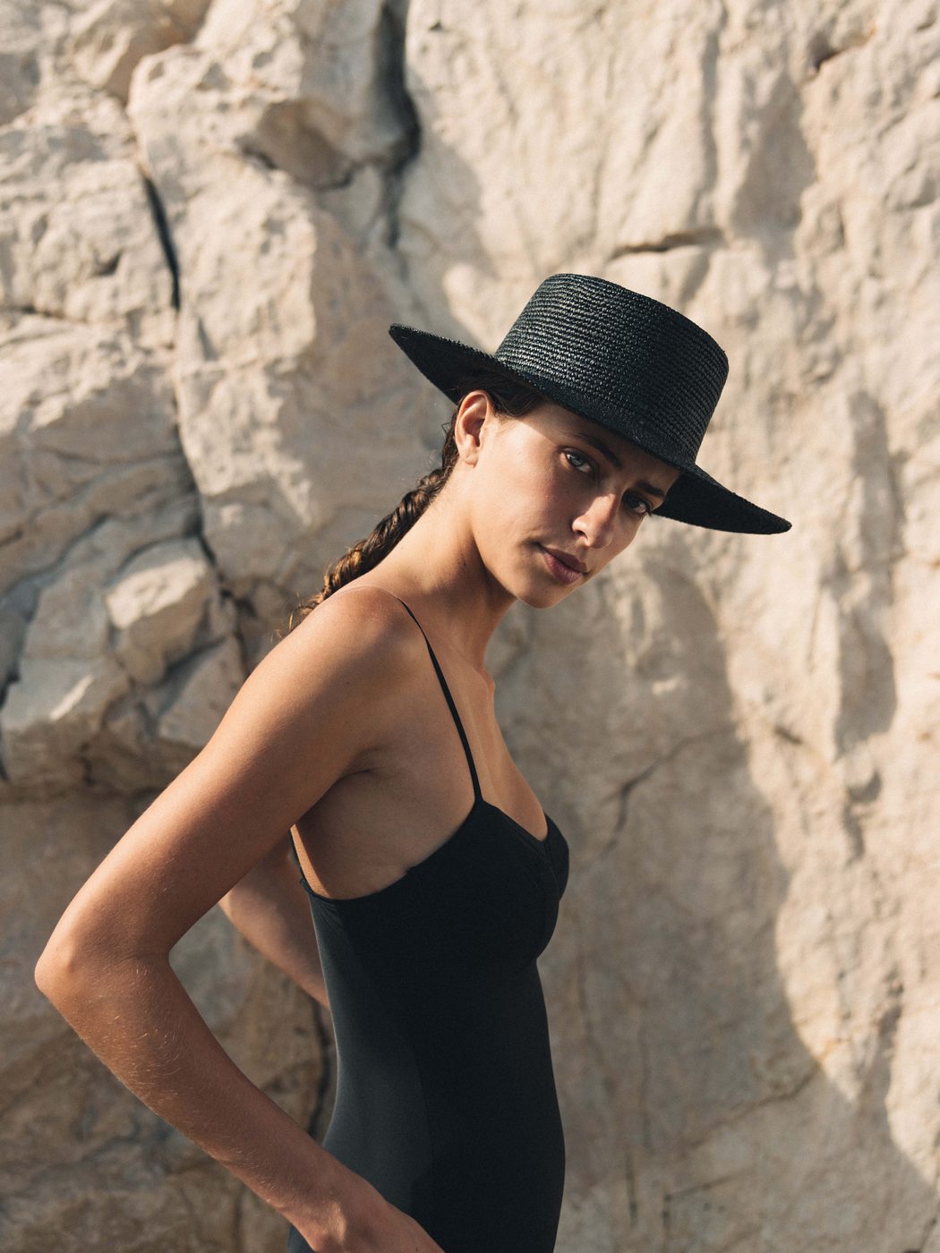 Melisse Straw Hat - Black