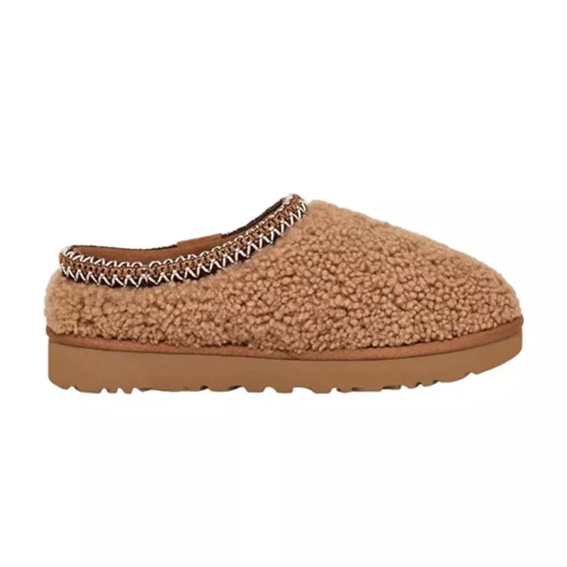 W Tasman Maxi Curly Slippers - Chestnut