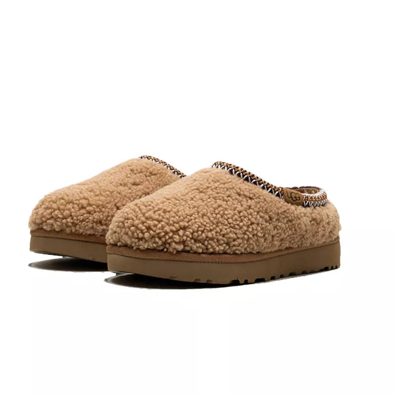 W Tasman Maxi Curly Slippers - Chestnut