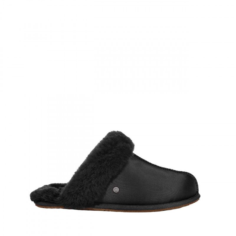 Scuffette II Satin Slippers - Black - Women