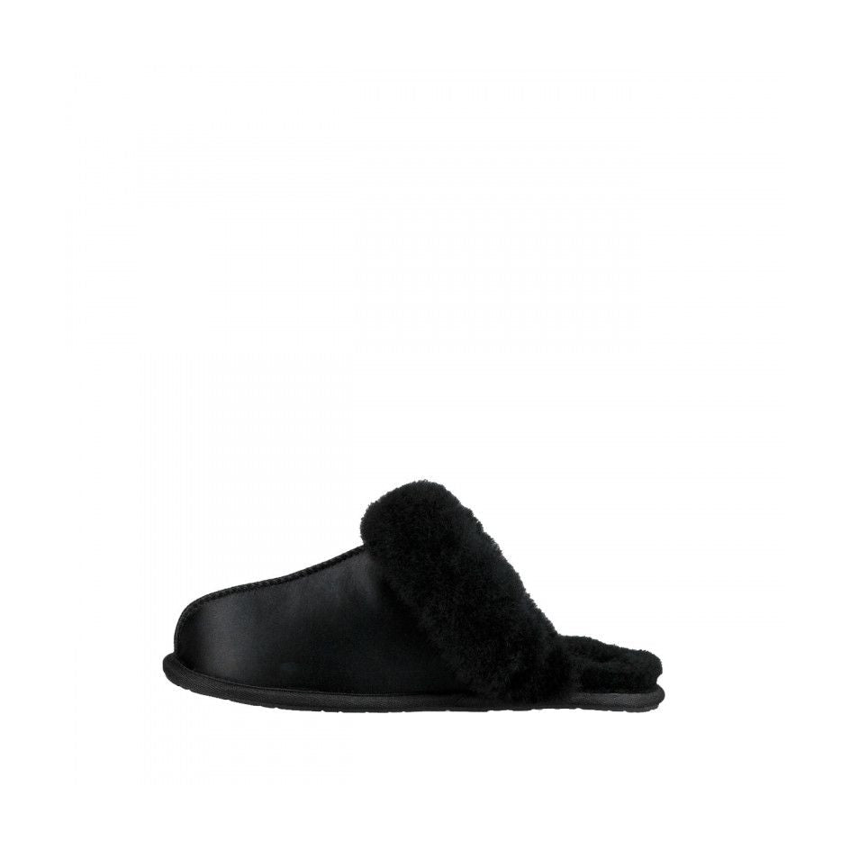Scuffette II Satin Slippers - Black - Women