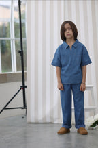 Camisa Carl Denim - Niño Niño - Azul Denim
