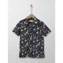 Chemise En Popeline Légère - Marine Imprimé - Garçon