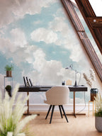 Fresque Ciel Romantique - Bleu Céruléen