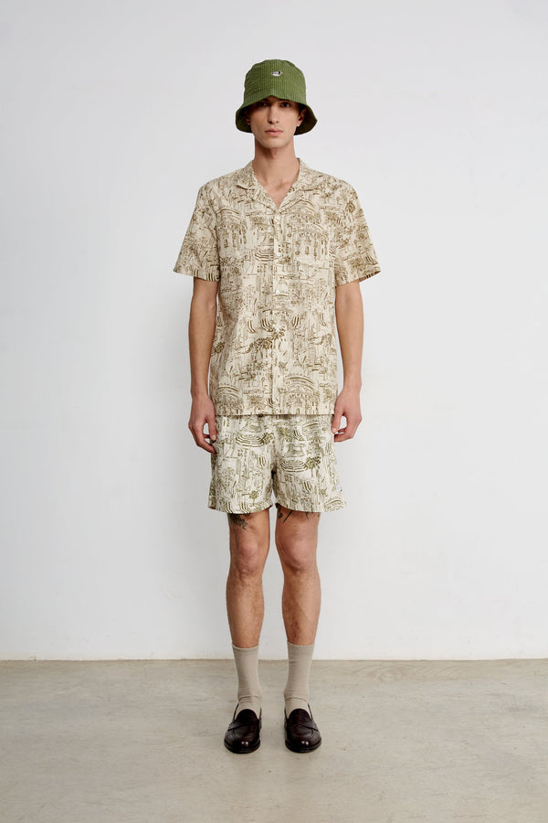 Chemise Manches Courtes City Olive