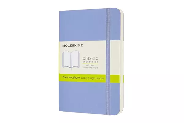 Carnet Classique Pocket 9X14 - Pages Blanches - Bleu Hortensia