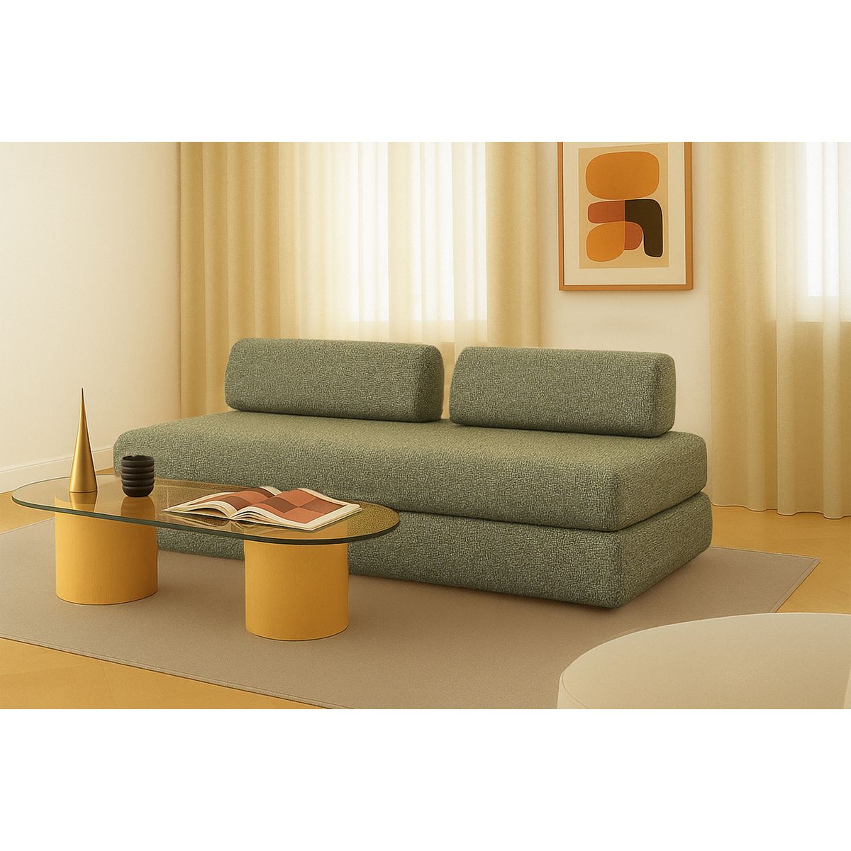Sofá Recto Coco - 3 Plazas - Tweed