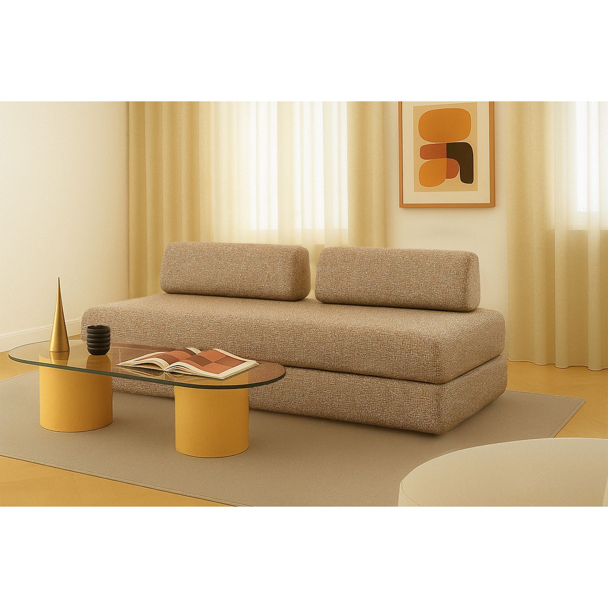 Sofá Recto Coco - 3 Plazas - Tweed