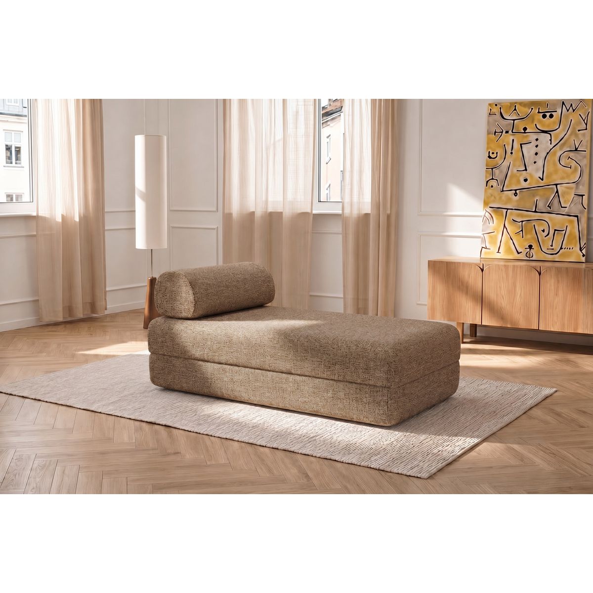 Méridienne Coco - 3 Places - Tweed