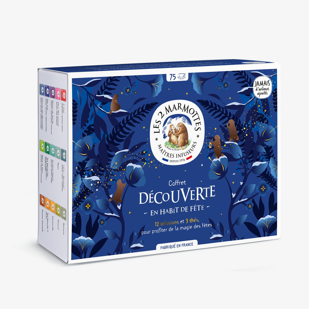 Christmas Discovery Box - 12 Infusions & 3 Teas - 75 Bags