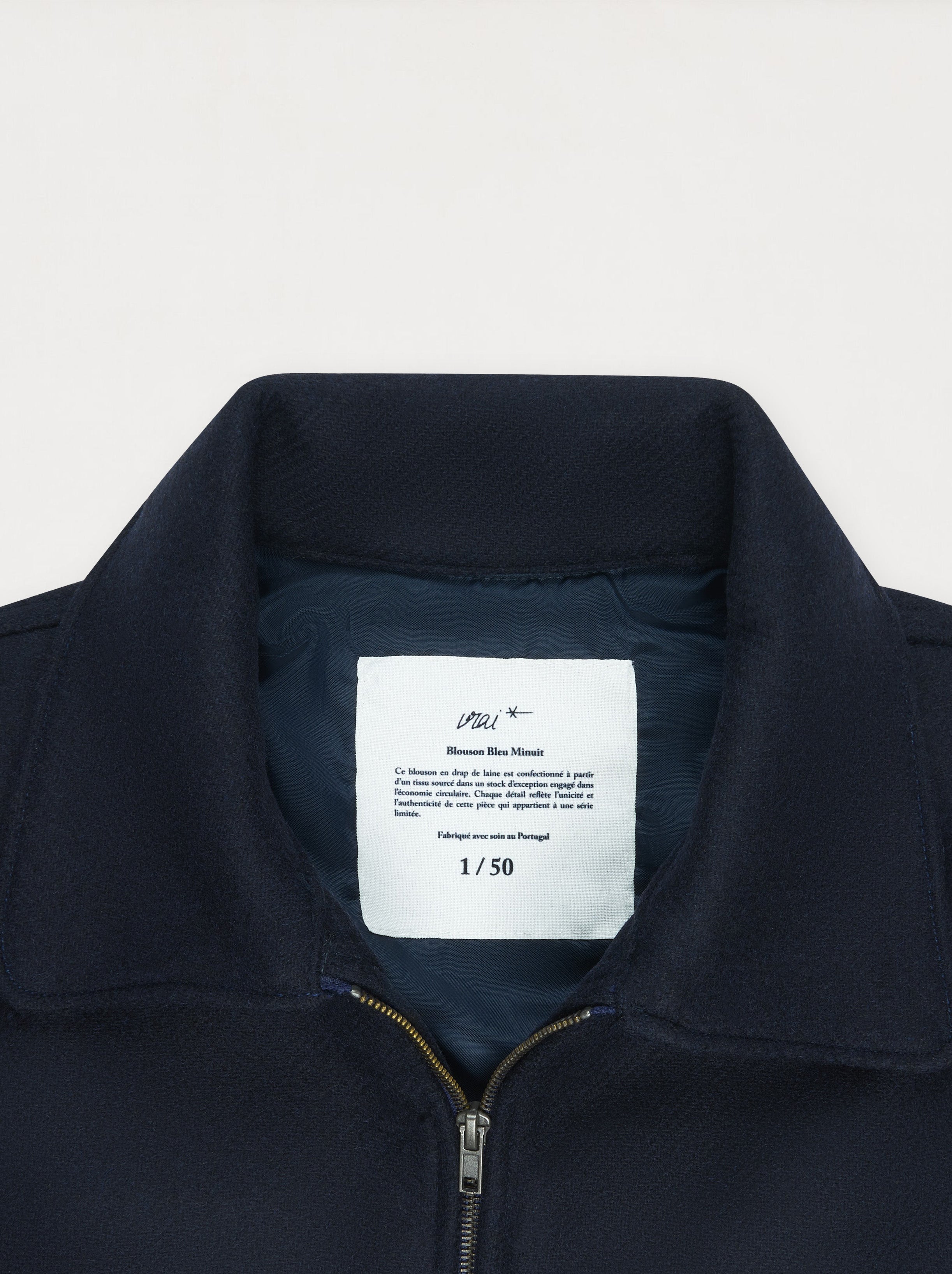 Blouson Sculpture Bleu Minuit