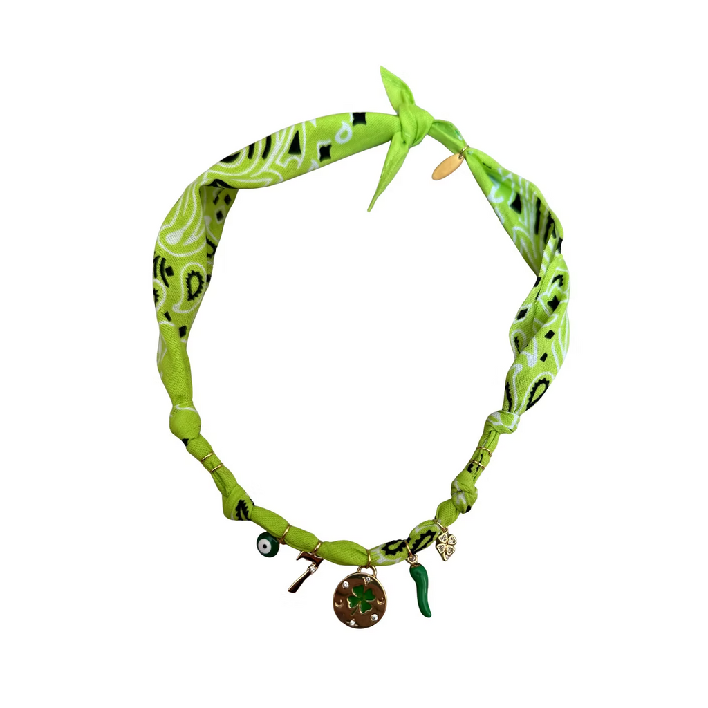 Collier Varanasi Medaile Trefle Anis