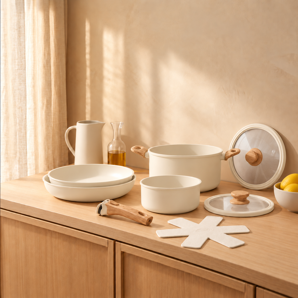 Colorama - 8-Piece Set with Detachable Handle + Stackable