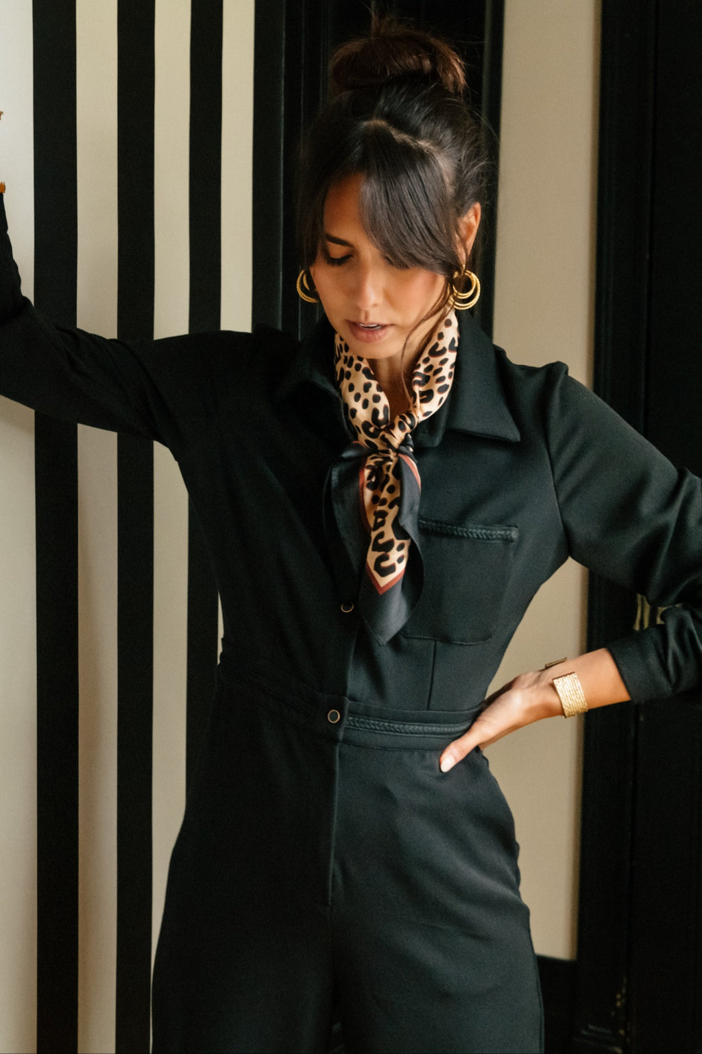 CLARANCE MANOLAMA BLACK JUMPSUIT