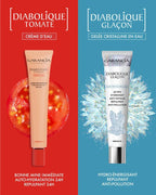 comparaison du la gelée cristalline en eau diabolique glaçon et de la crème de jour - diabolique tomate crème d'eau 