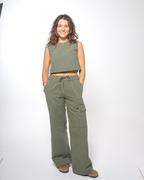 Top À Carreaux Vichy - Olive