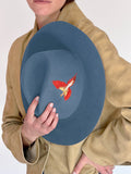 Sombrero de Fieltro Constanza - Azul Hielo