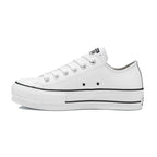 Platform Leather Ox Sneakers - White