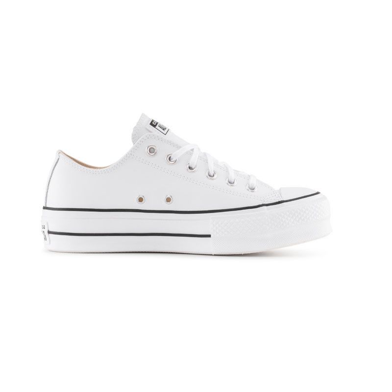 Platform Leather Ox Sneakers - White