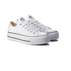 Platform Leather Ox Sneakers - White