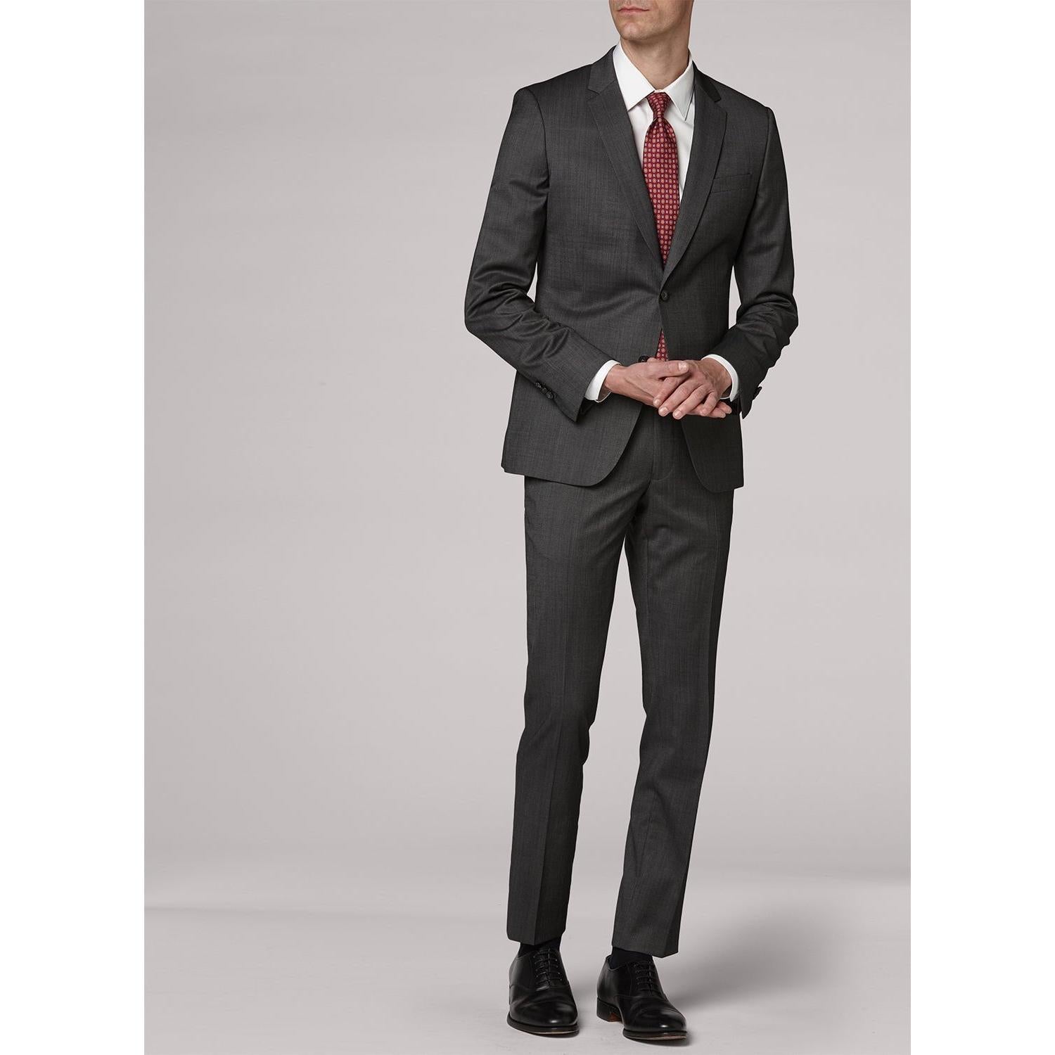 Fursac - Costume En Laine Vierge Gris Cendre - Gris Cendre