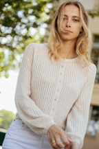 Cardigan Torsades Ajourees - Chanvre - Femme