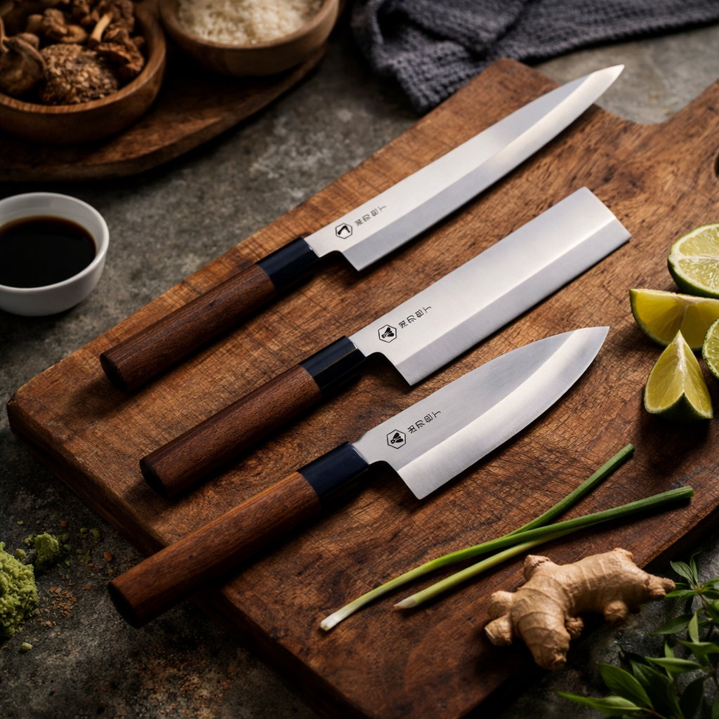 Ensemble De Couteaux De Cuisine Japonais