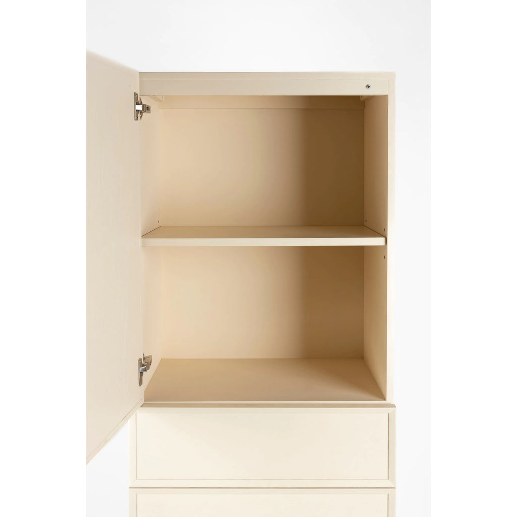 June 1 Porte 3 Tiroirs - Armoire - Chêne massif - Beige