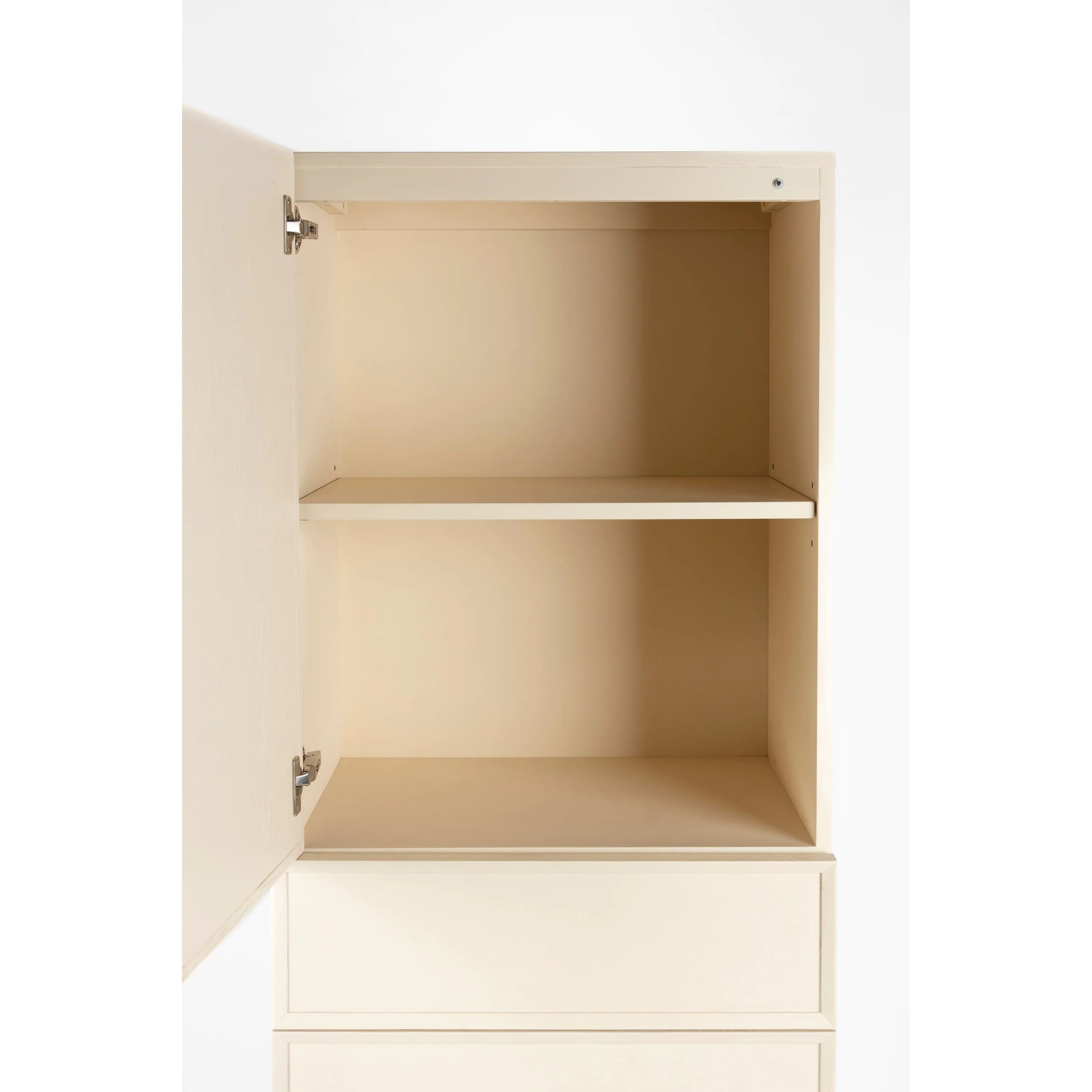 June 1 Porte 3 Tiroirs - Armoire - Chêne massif - Beige