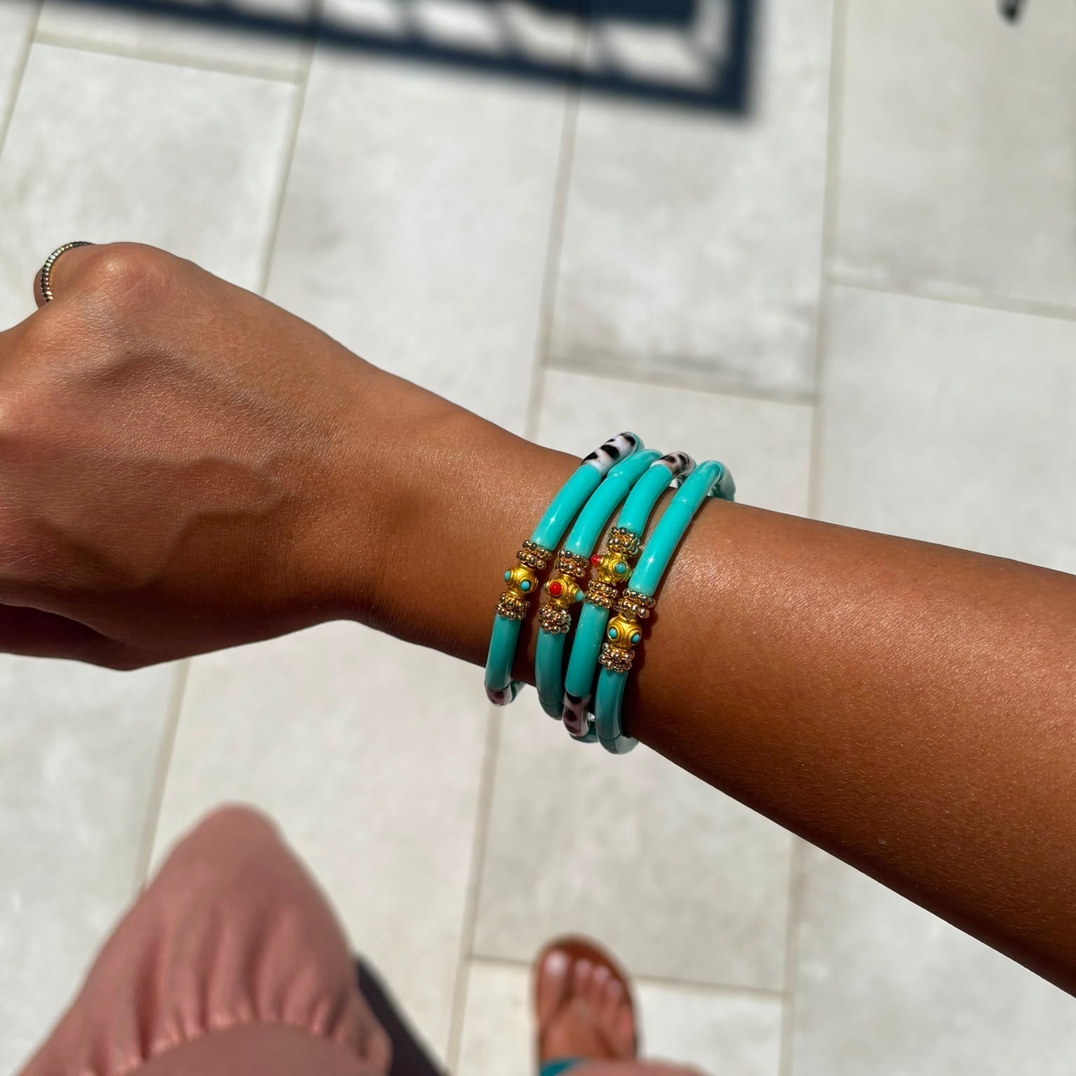 Pulseras Mini Léo - Mix Aqua