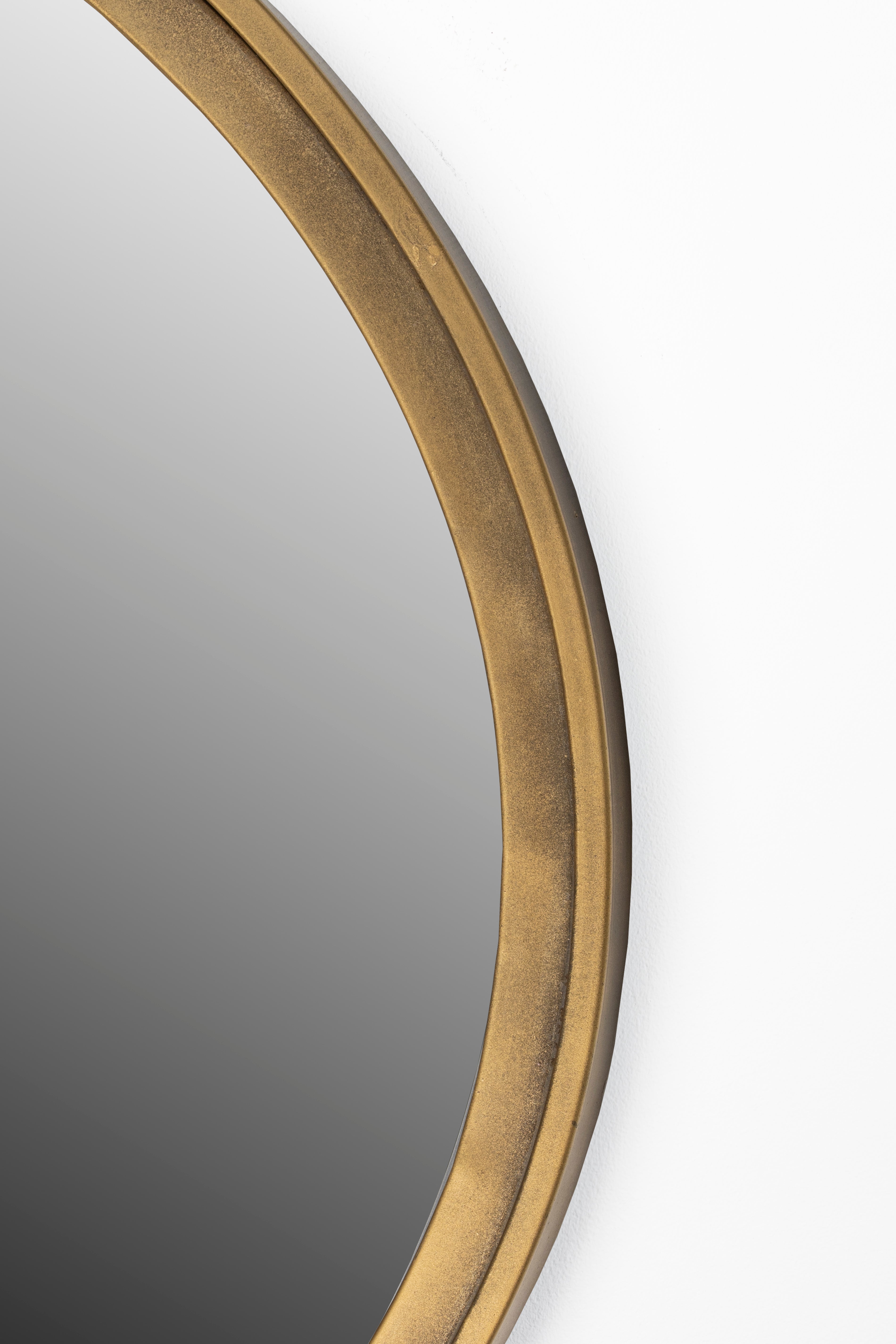 Matz Rond - Miroir - Fer - Laiton Ancien/Bronze