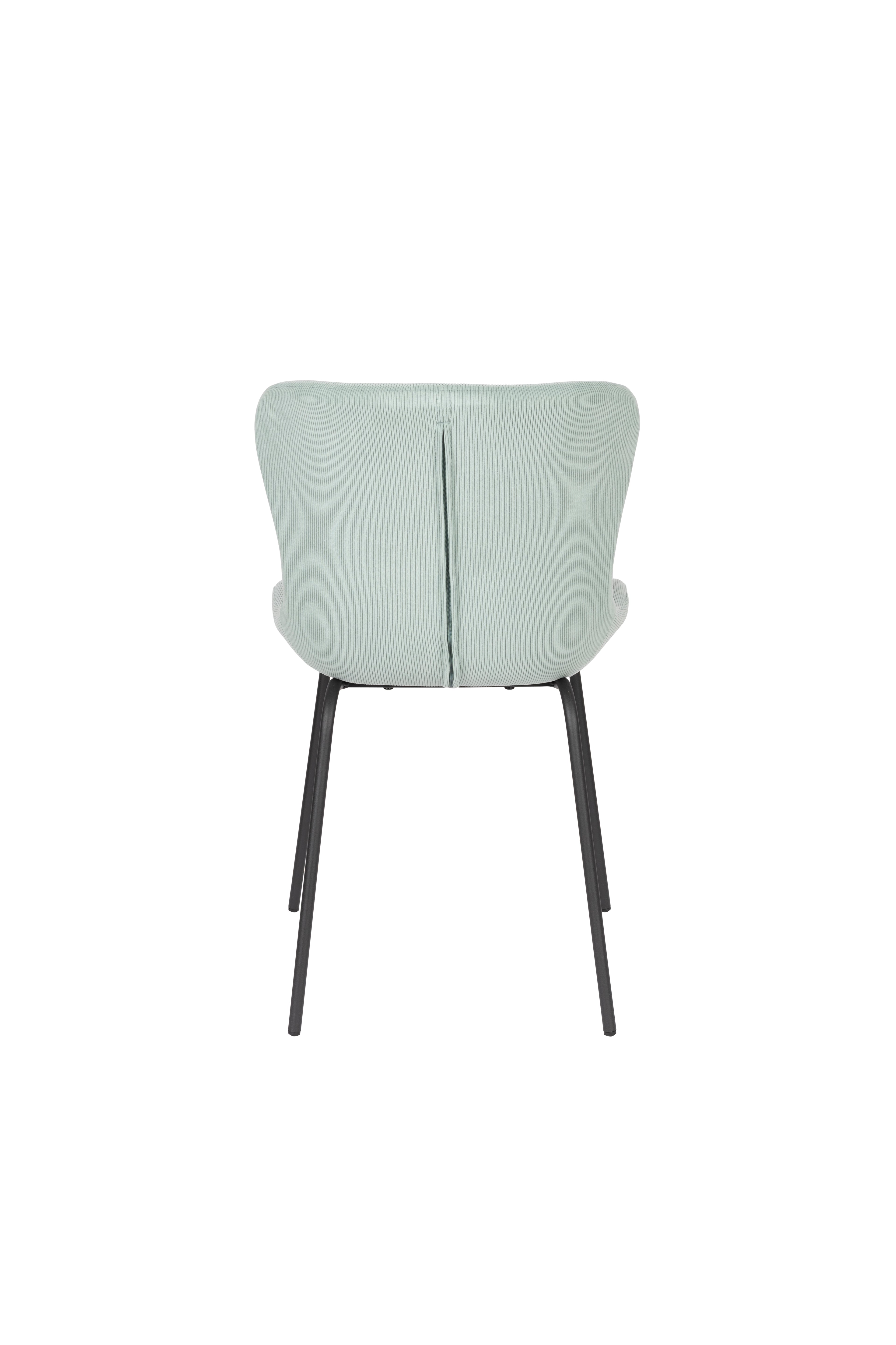 Junzo Rib - Set of 2 Dining Room Chairs - Fabric - Light Green