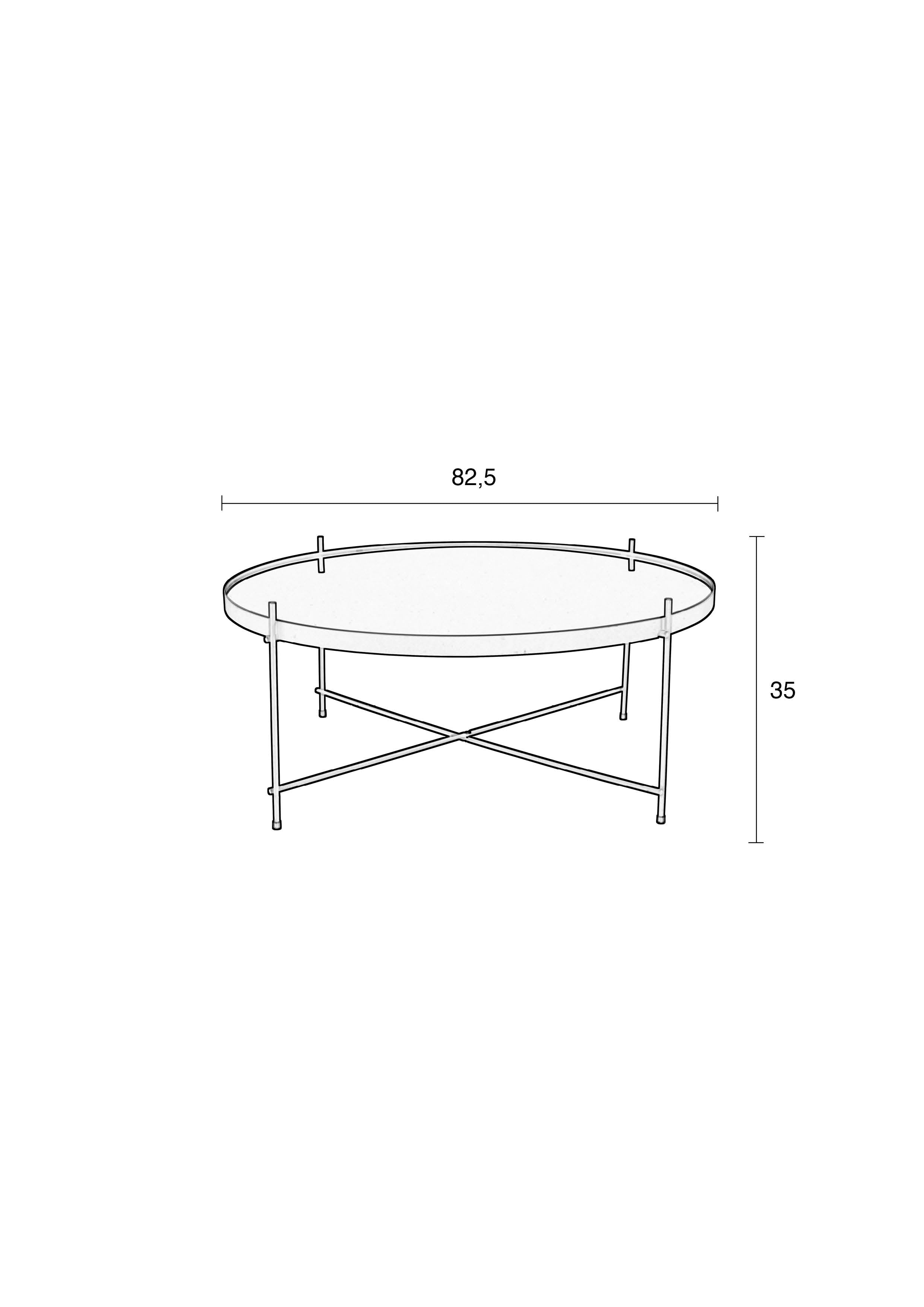 Cupido Xxl - Mesa auxiliar - Vidrio - Negro