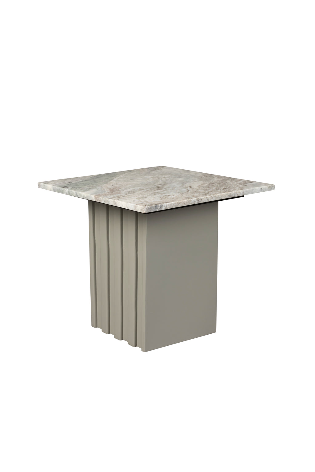 Clayton - Mesa auxiliar - Mármol macizo - Verde/Gris