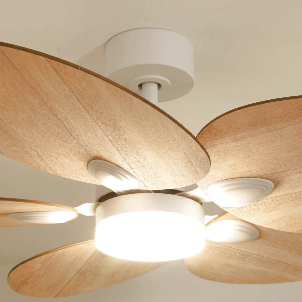 Dahlia Teinté Chêne | Ventilateur De Plafond – Ø 109 Cm