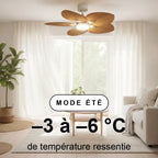 Dahlia Teinté Chêne | Ventilateur De Plafond – Ø 109 Cm
