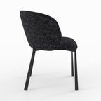 Danaë - Black Textured Fabric Chair