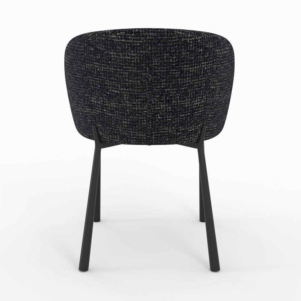 Danaë - Black Textured Fabric Chair