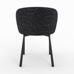 Danaë - Black Textured Fabric Chair