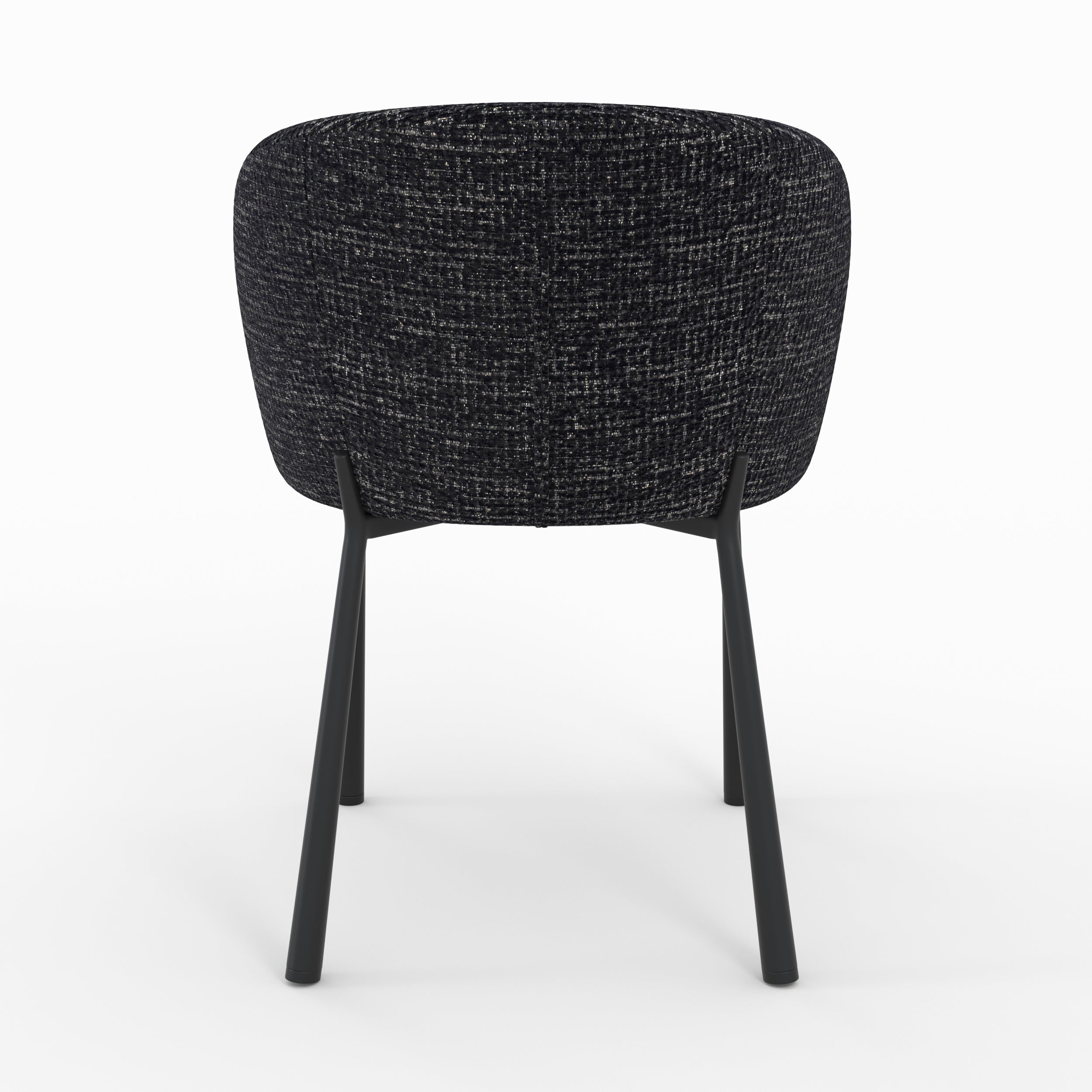 Danaë - Black Textured Fabric Chair