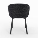Danaë - Chaise En Tissu Texturé Noir