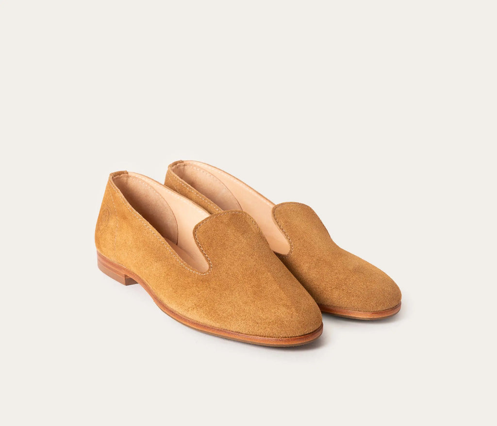Mocassins Opale - Velours Havane - Femme