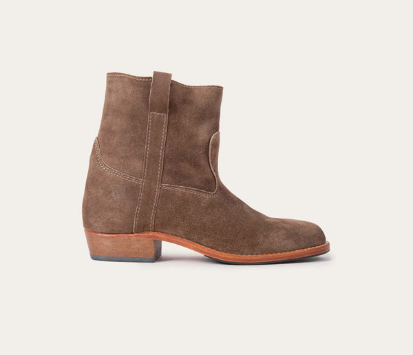 Bottines Tiers Gardian Paris - Velours Taupe - Femme