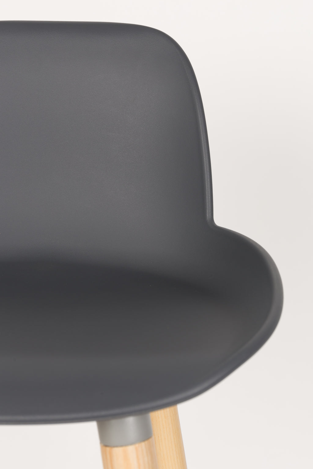 Albert Kuip 65 Cm - Set of 2 Bar & Counter Stools - Polypropylene Plastic - Dark Gray