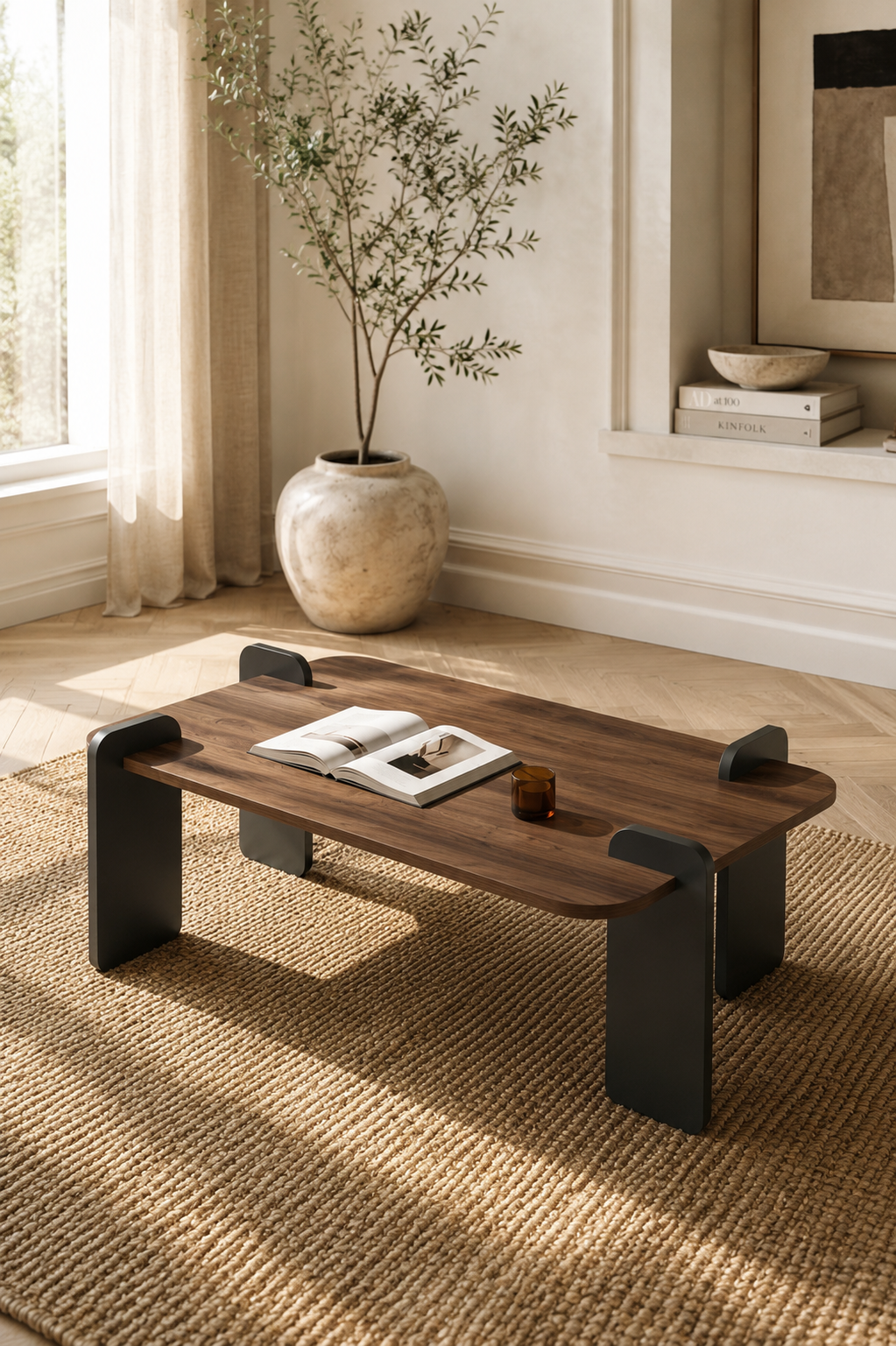 Renard Coffee Table - Atlantic Pine / Anthracite